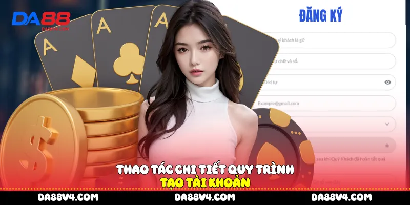 Thao tác chi tiết quy trình tạo tài khoản